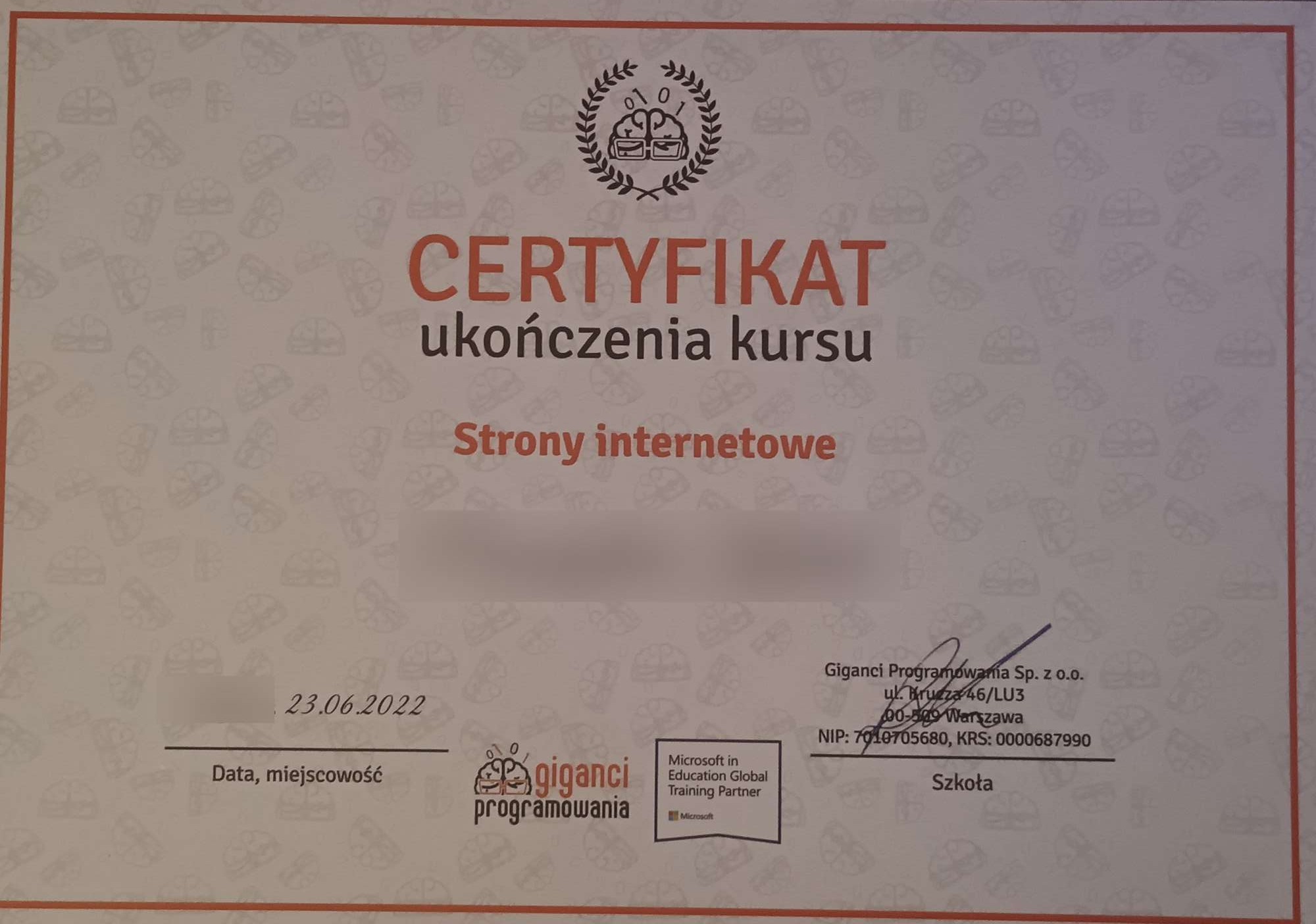 semester1-c#-certificate image